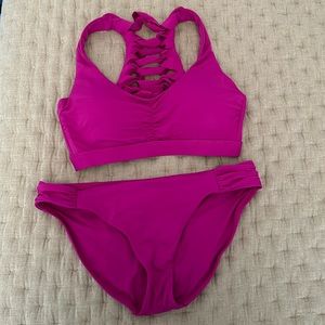 Rebecca Virtue Pink two piece swimsuit